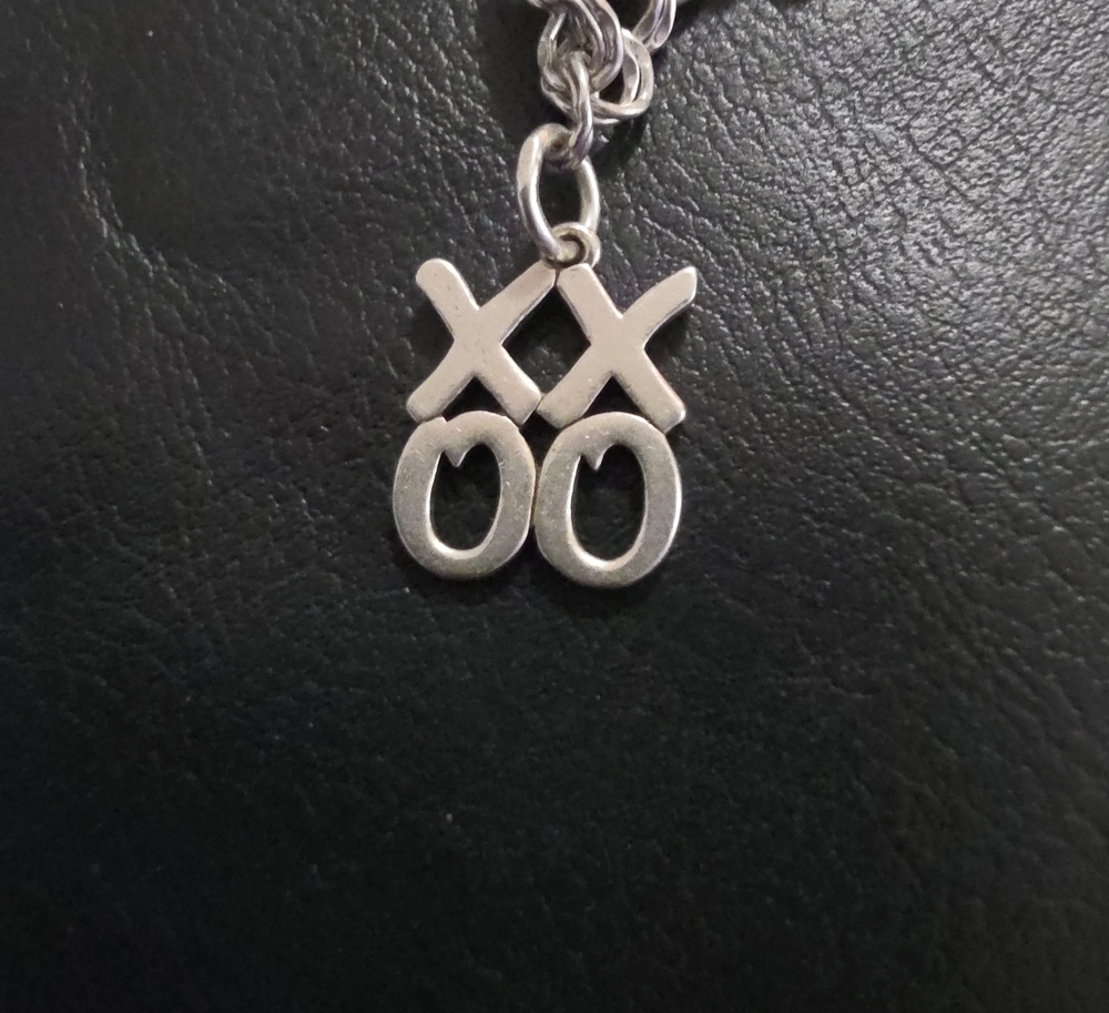 James Avery Silver-Tone XO Charm Necklace